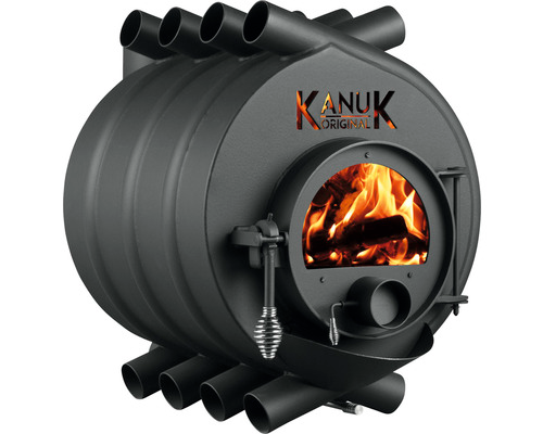 Warmluftofen Kanuk Original Stahl schwarz 13 kW