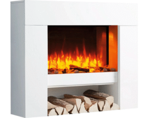 Elektrisches Kaminfeuer Balderia Naran weiß 2000 Watt inkl. Fernbedienung